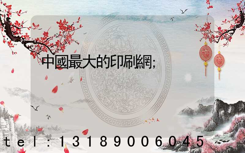 中國最大的印刷網
