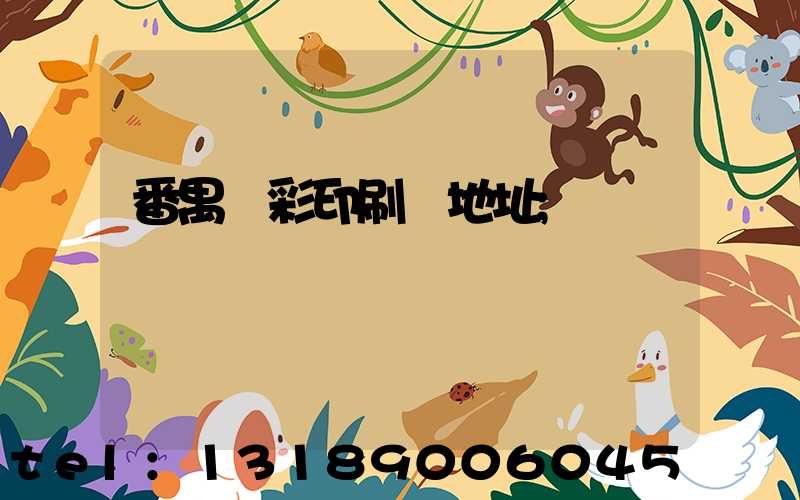 番禺藝彩印刷廠地址